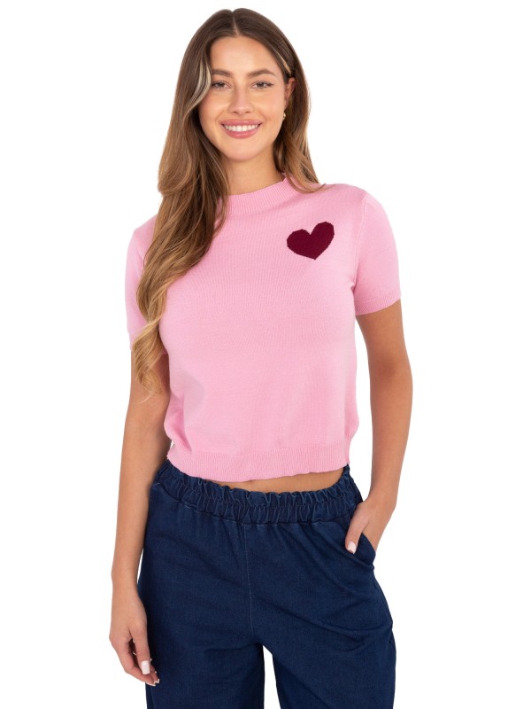 Sweter-IT-SW-93007.26-różowy Sweter-IT-SW-93007.26-różowy