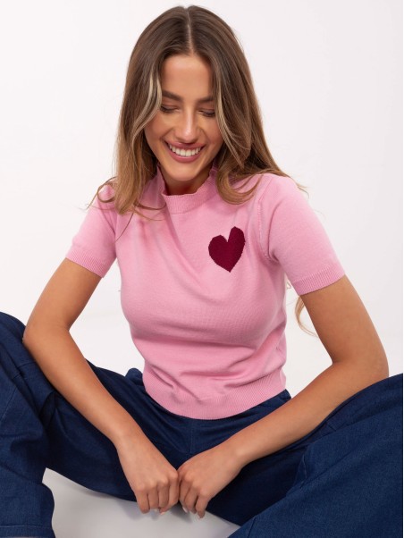 Sweter-IT-SW-93007.26-różowy