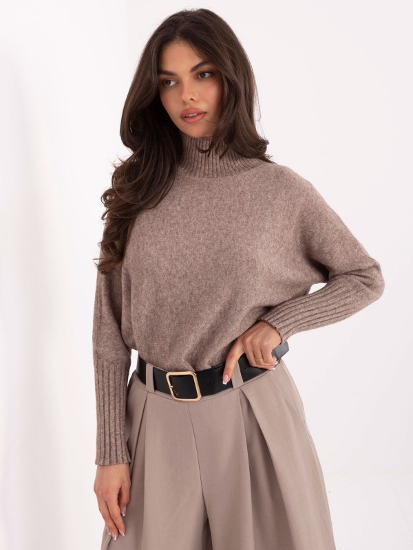 Sweter-IT-SW-8003.18P-ciemny bezowy
