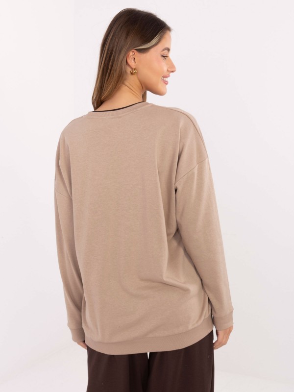 Bluza-RV-BL-A941.58-ciemny bezowy Bluza-RV-BL-A941.58-ciemny bezowy