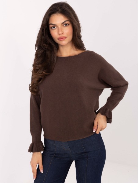 Sweter-IT-SW-99717.89-ciemny brązowy