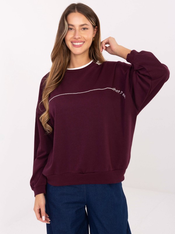 Bluza-RV-BL-A940.60-bordowy Bluza-RV-BL-A940.60-bordowy