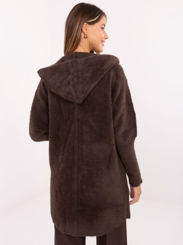 Płaszcz-MBM-PL-1518.95P-ciemny brązowy Płaszcz-MBM-PL-1518.95P-ciemny brązowy
