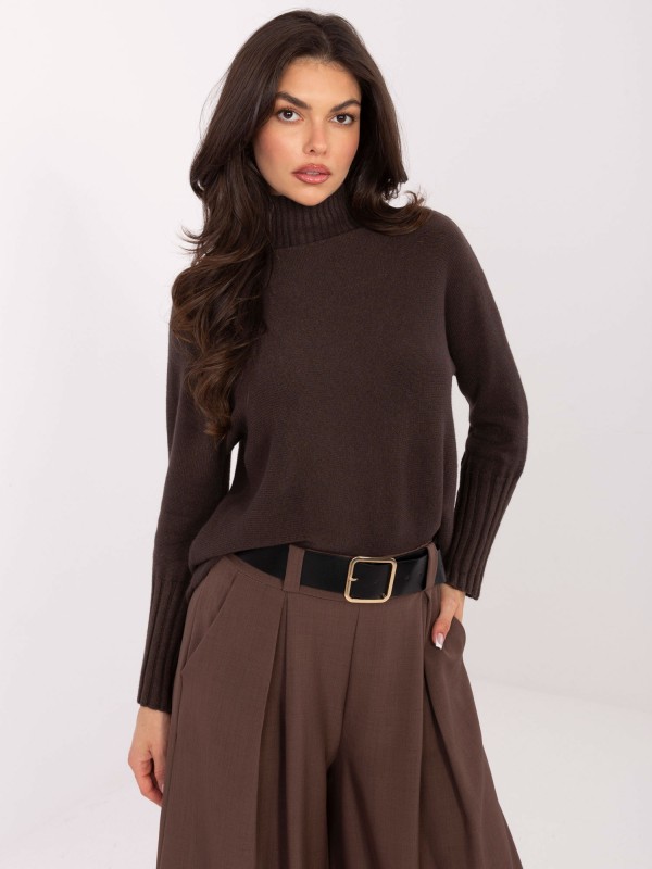 Sweter-IT-SW-8003.18P-ciemny brązowy 2