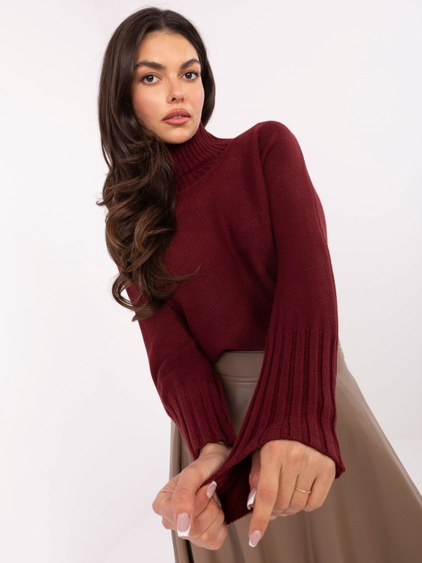 Sweter-IT-SW-8003.18P-bordowy