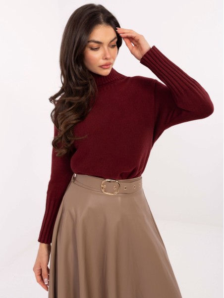 Sweter-IT-SW-8003.18P-bordowy