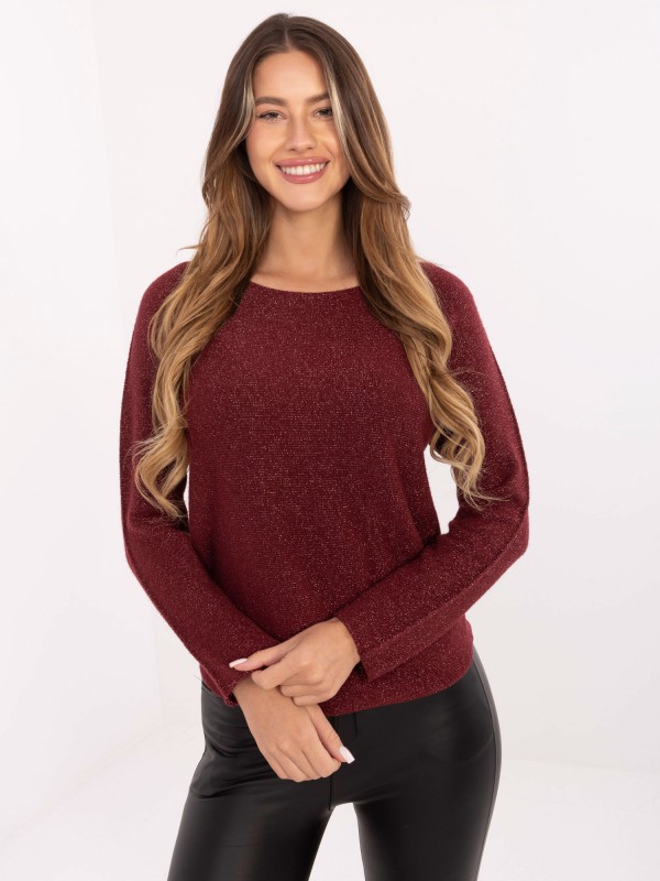 Sweter-IT-SW-0110.84-bordowy