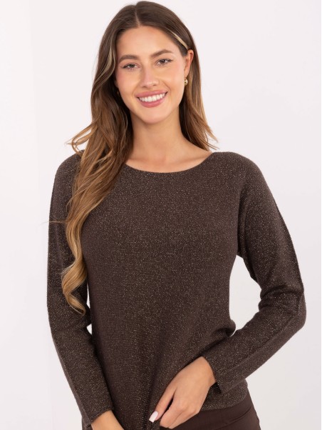 Sweter-IT-SW-0110.84-ciemny brązowy