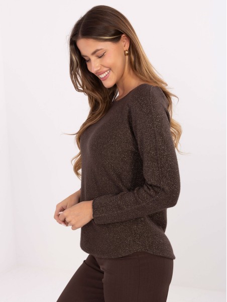 Sweter-IT-SW-0110.84-ciemny brązowy