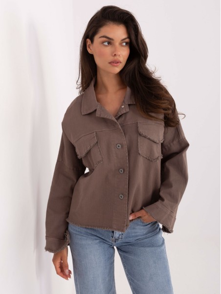 Marškinėliai-IT-KS-FL5779.87-tamsiai smėlio spalvos