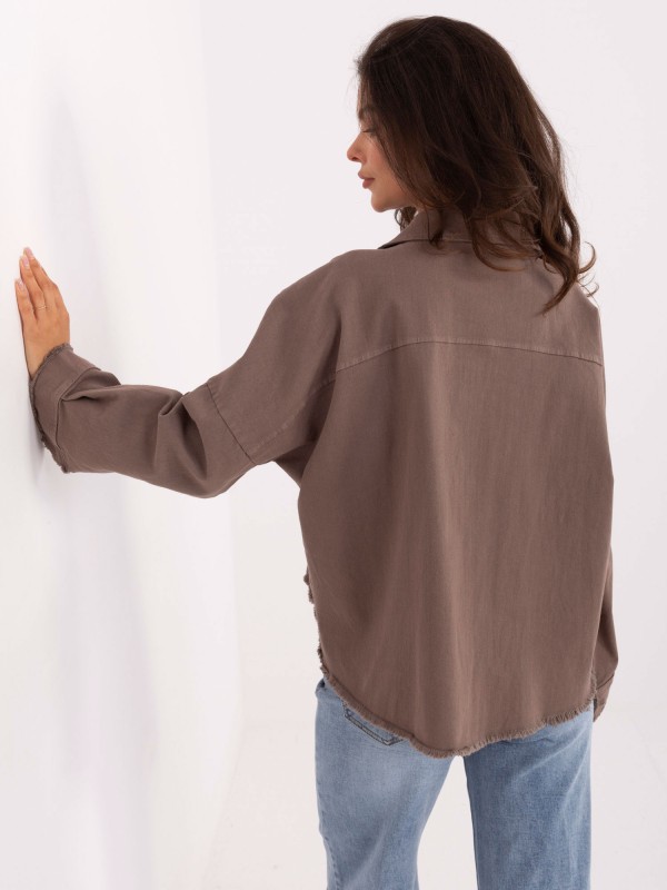 Marškinėliai-IT-KS-FL5779.87-tamsiai smėlio spalvos Marškinėliai-IT-KS-FL5779.87-tamsiai smėlio spalvos