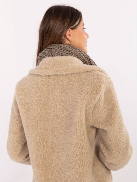 Šalikas-AT-SZ-S-2203.87-tamsiai smėlio spalvos