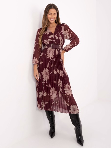 Suknelė-IT-SK-11389.27P-bordo spalvos