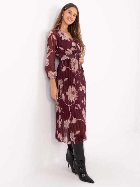 Suknelė-IT-SK-11389.27P-bordo spalvos