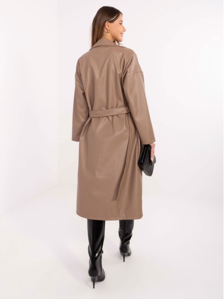 Paltas-IT-PL-A8393.81-tamsiai smėlio spalvos