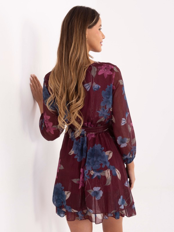 Suknelė-IT-SK-10706.86-bordo spalvos