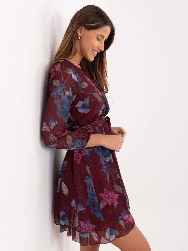 Suknelė-IT-SK-10706.86-bordo spalvos