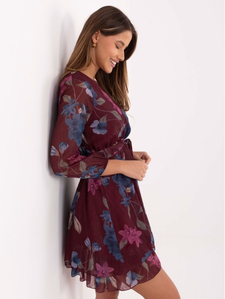 Suknelė-IT-SK-10706.86-bordo spalvos