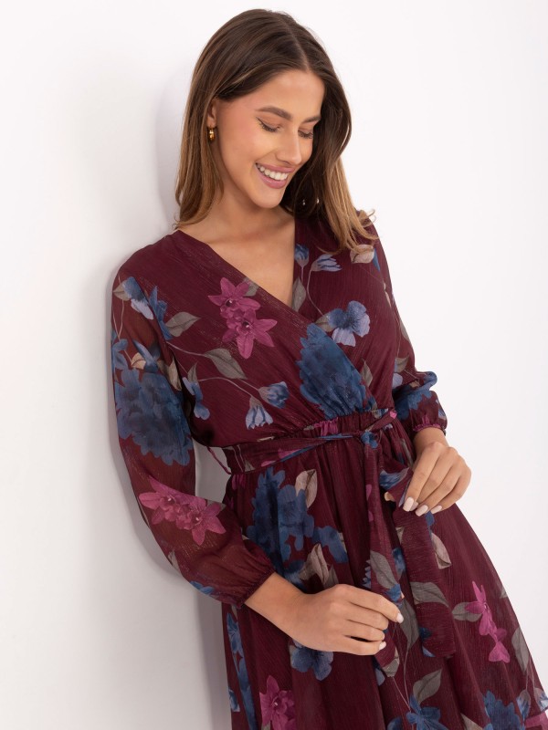 Suknelė-IT-SK-10706.86-bordo spalvos