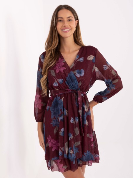 Suknelė-IT-SK-10706.86-bordo spalvos