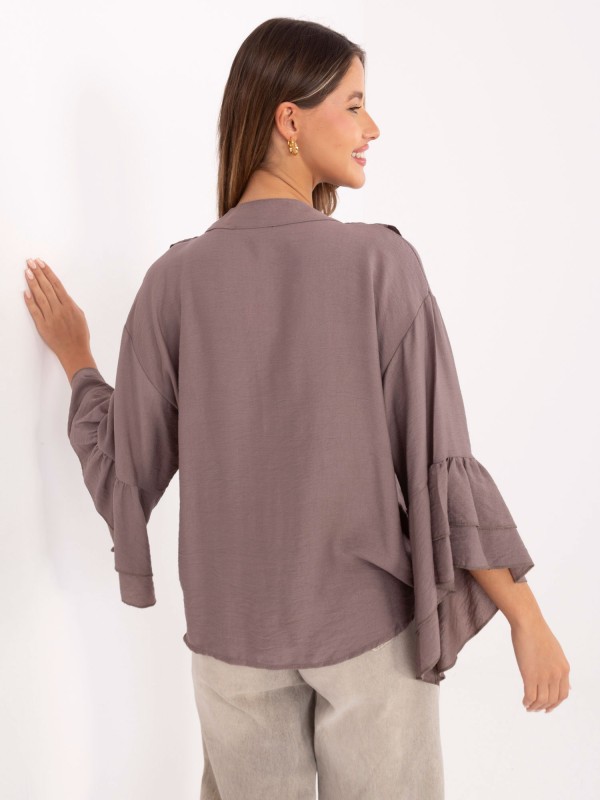 Marškinėliai-MI-KS-32330.05P-tamsiai smėlio spalvos