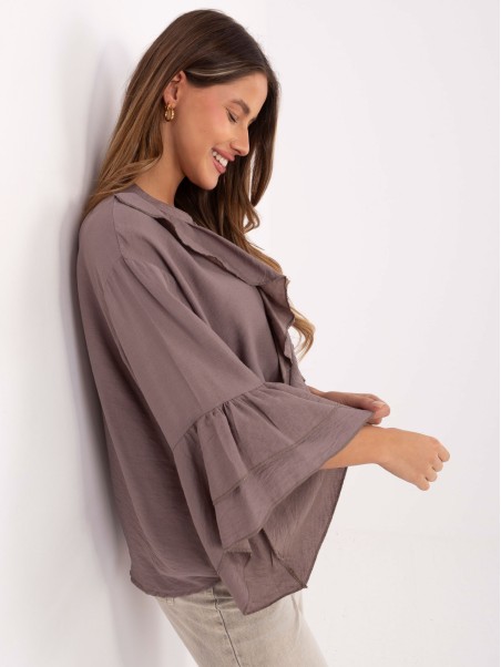 Marškinėliai-MI-KS-32330.05P-tamsiai smėlio spalvos