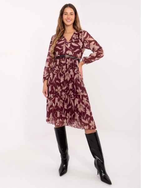 Suknelė-IT-SK-10536-1.16P-bordo spalvos