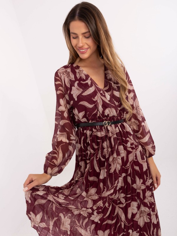 Suknelė-IT-SK-10536-1.16P-bordo spalvos Suknelė-IT-SK-10536-1.16P-bordo spalvos