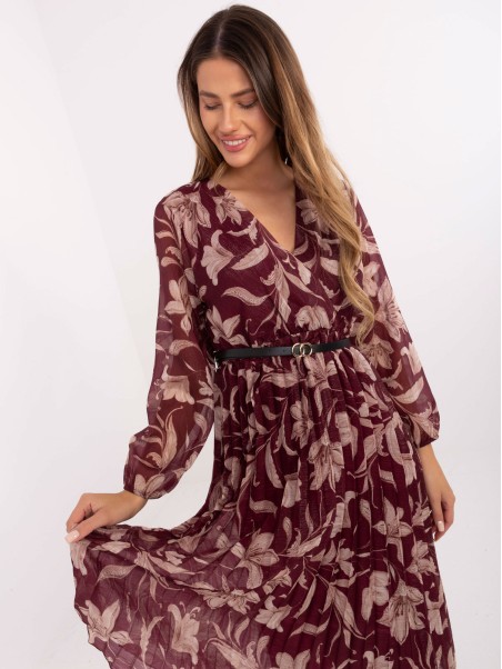 Suknelė-IT-SK-10536-1.16P-bordo spalvos