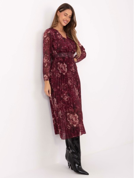 Suknelė-IT-SK-11389-2.12P-bordo spalvos