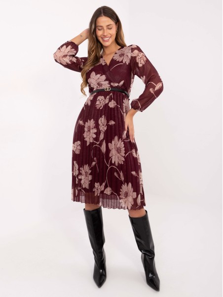 Suknelė-IT-SK-10536.18P-bordo spalvos