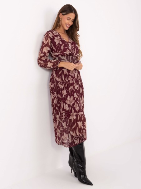 Suknelė-IT-SK-11389-1.28P-bordo spalvos