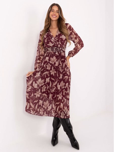 Suknelė-IT-SK-11389-1.28P-bordo spalvos