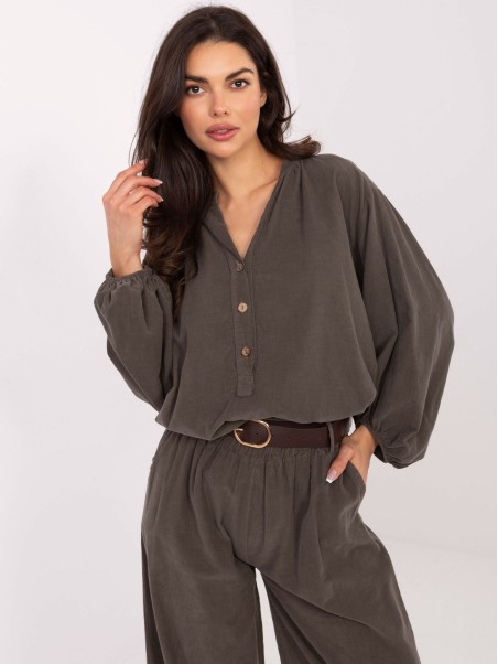 Marškinėliai-IT-KS-233607.63-tamsiai chaki spalvos