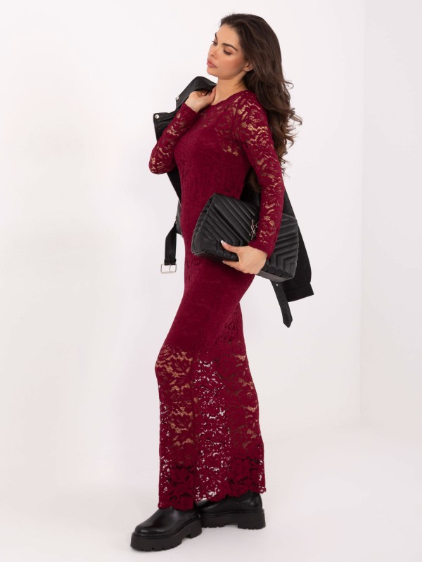 Suknelė-MI-SK-A1564.22P-bordo spalvos 2