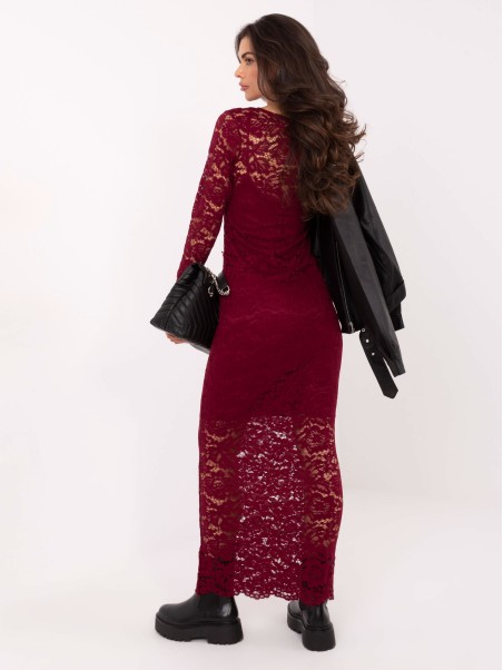 Suknelė-MI-SK-A1564.22P-bordo spalvos