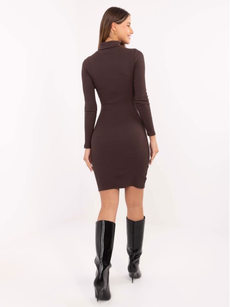 Suknelė-RV-SK-R5133.07P-tamsiai ruda