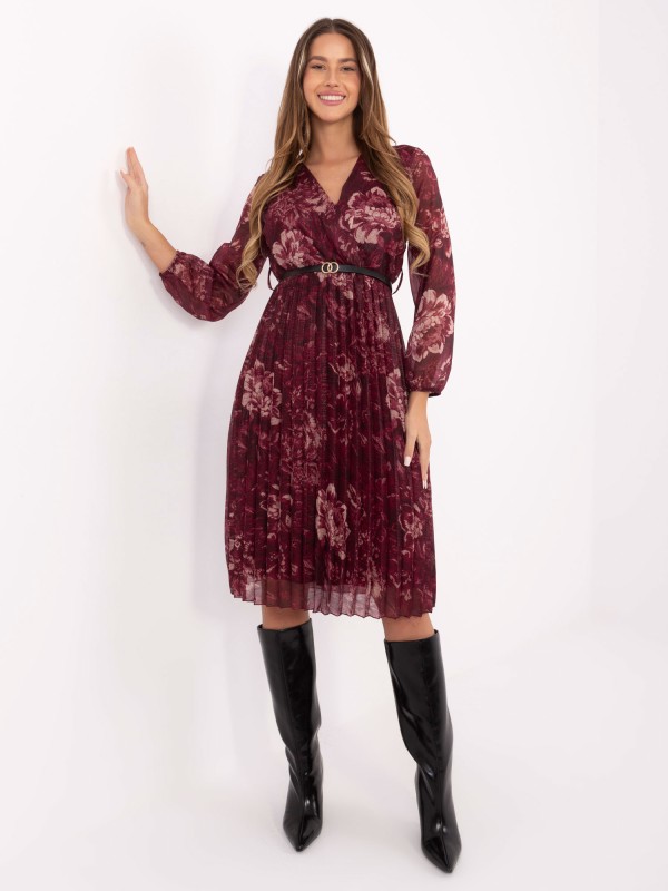 Suknelė-IT-SK-10536-2.35-bordo spalvos 2