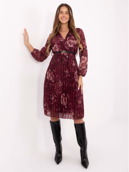 Suknelė-IT-SK-10536-2.35-bordo spalvos