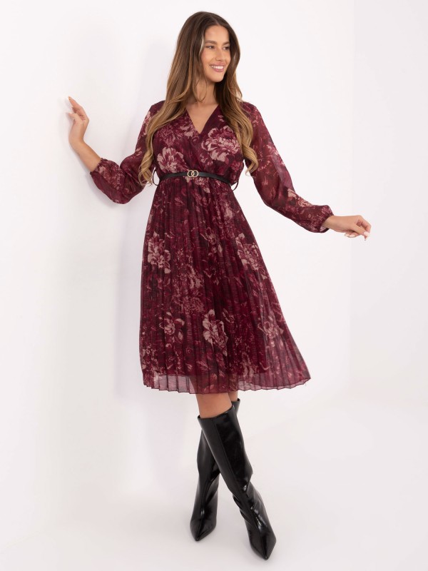 Suknelė-IT-SK-10536-2.35-bordo spalvos Suknelė-IT-SK-10536-2.35-bordo spalvos