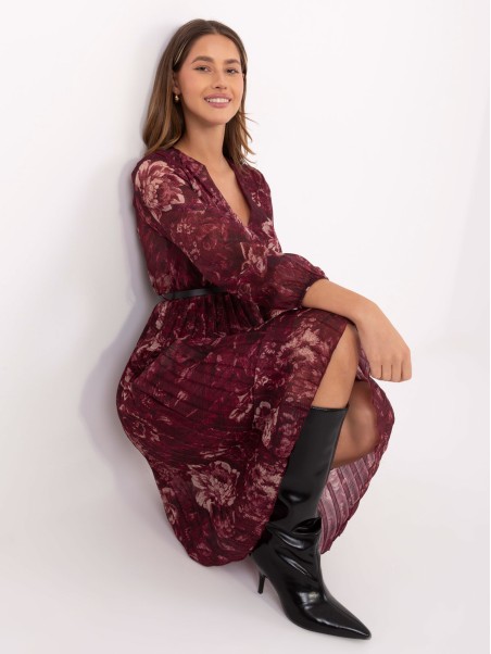 Suknelė-IT-SK-10536-2.35-bordo spalvos