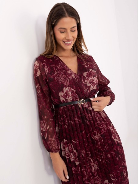 Suknelė-IT-SK-10536-2.35-bordo spalvos