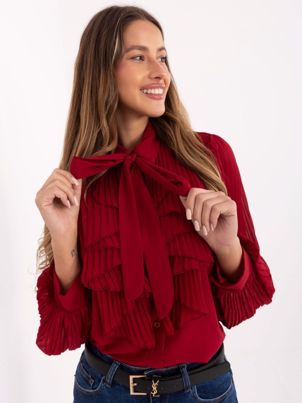 Marškinėliai-MI-KS-A2818.09-bordo spalvos Marškinėliai-MI-KS-A2818.09-bordo spalvos