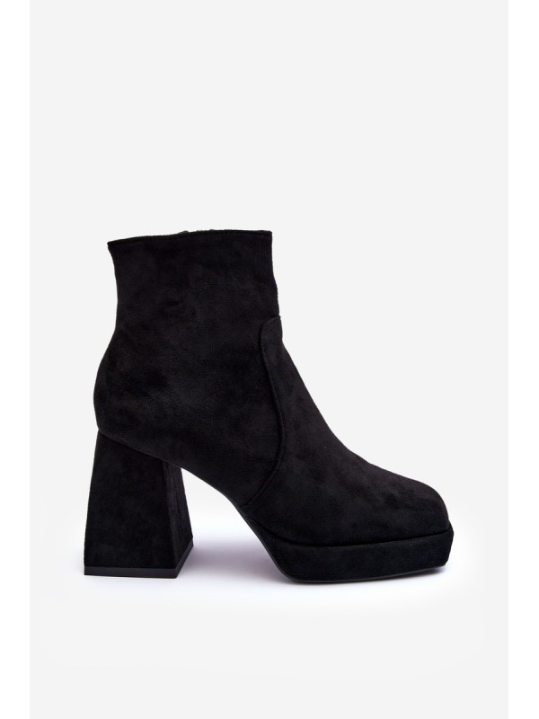 Zomšiniai batai su kulnais smėlio spalvos makeline