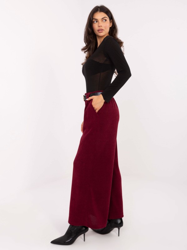 Kelnės-IT-SP-FL5583.16P-bordo spalvos