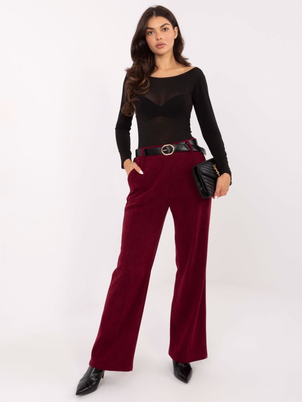 Kelnės-IT-SP-FL8252.18P-bordo spalvos