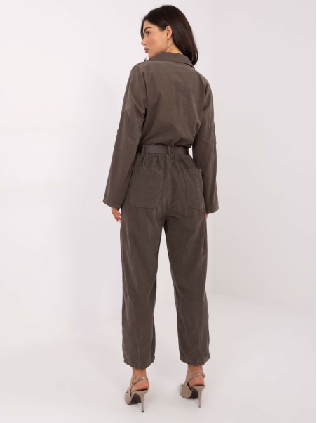 Kelnės-IT-SP-258009.83-tamsios chaki spalvos