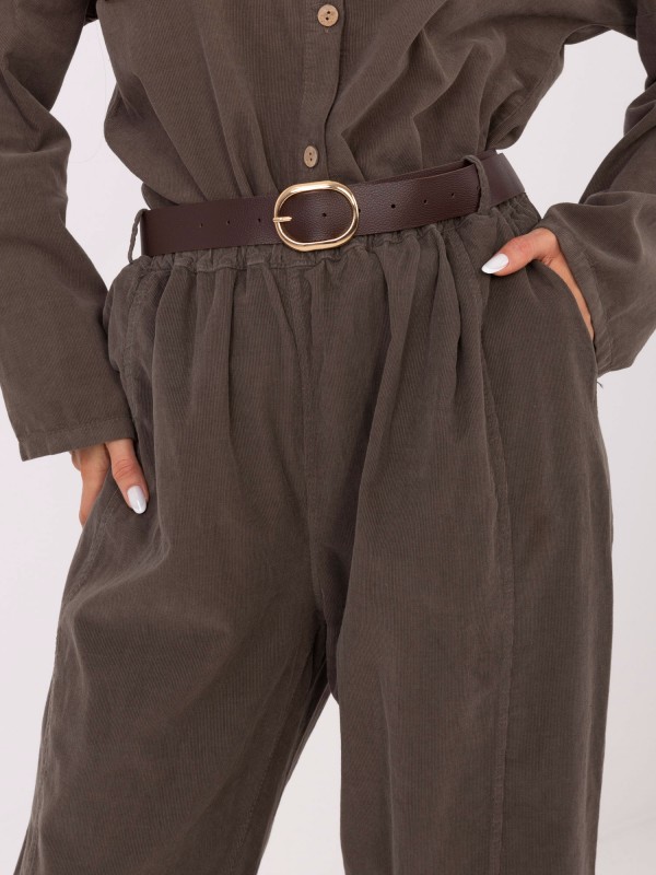 Kelnės-IT-SP-258009.83-tamsios chaki spalvos