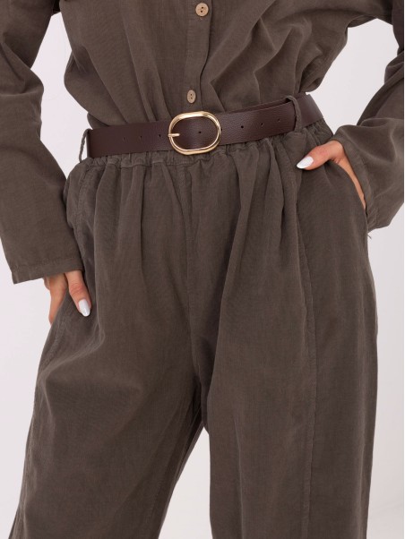 Kelnės-IT-SP-258009.83-tamsios chaki spalvos