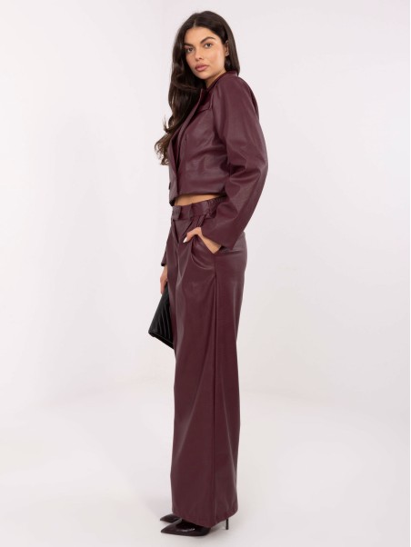 Kelnės-IT-SP-FL9020.02P-bordo spalvos